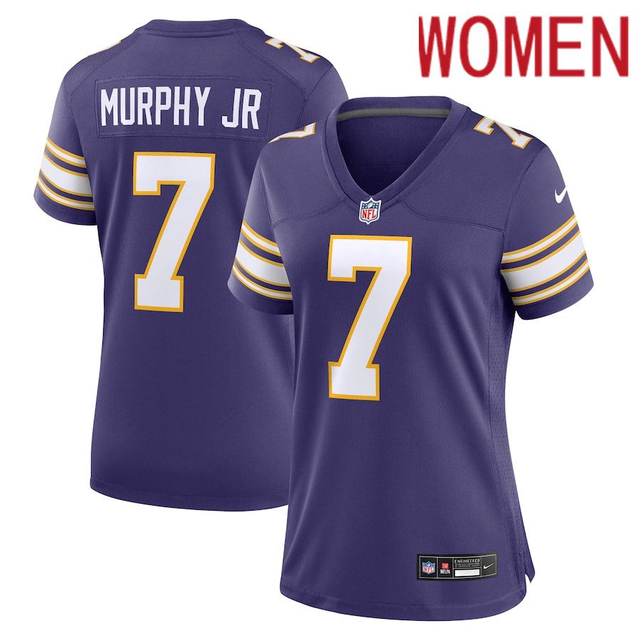 Women Minnesota Vikings #7 Byron Murphy Jr. Nike Purple Classic Player Game NFL Jersey->women nfl jersey->Women Jersey